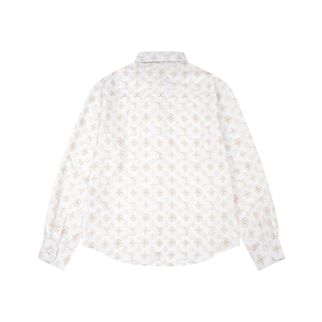 Louis Vuitton 23ss new all over letter print long sleeve shirt 6.26