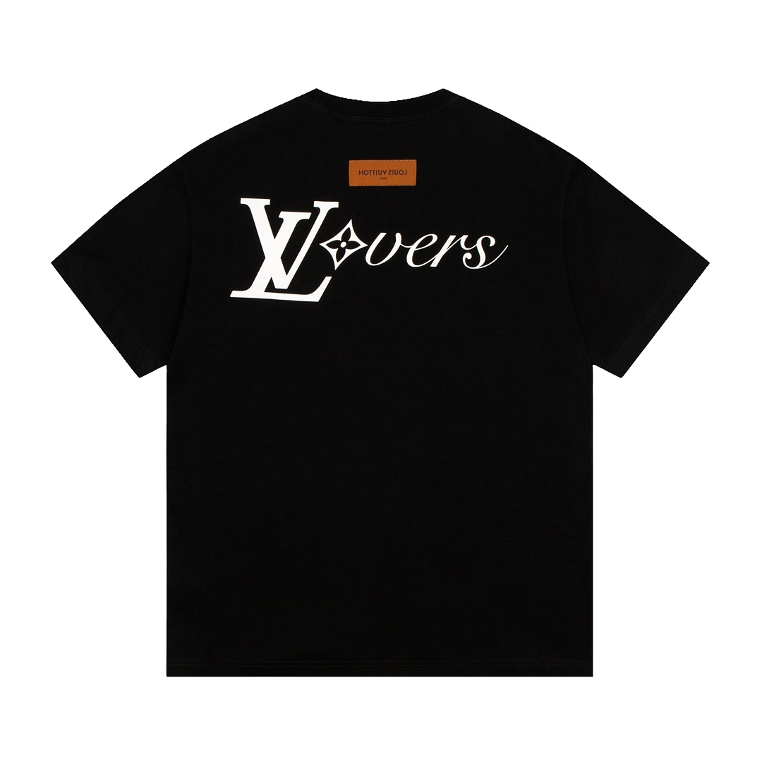 Louis Vuitton 23SS Staff Uniform Letter Short Sleeve T-Shirt Black 7.11