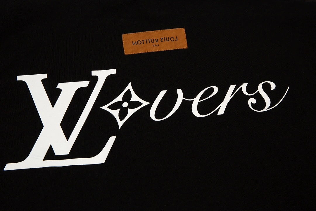 Louis Vuitton 23SS Staff Uniform Letter Short Sleeve T-Shirt Black 7.11