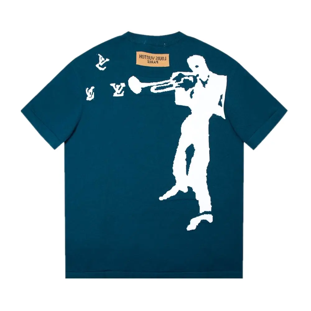 Louis Vuitton 24SS Instrument player short-sleeved T-shirt deep blue 1.16