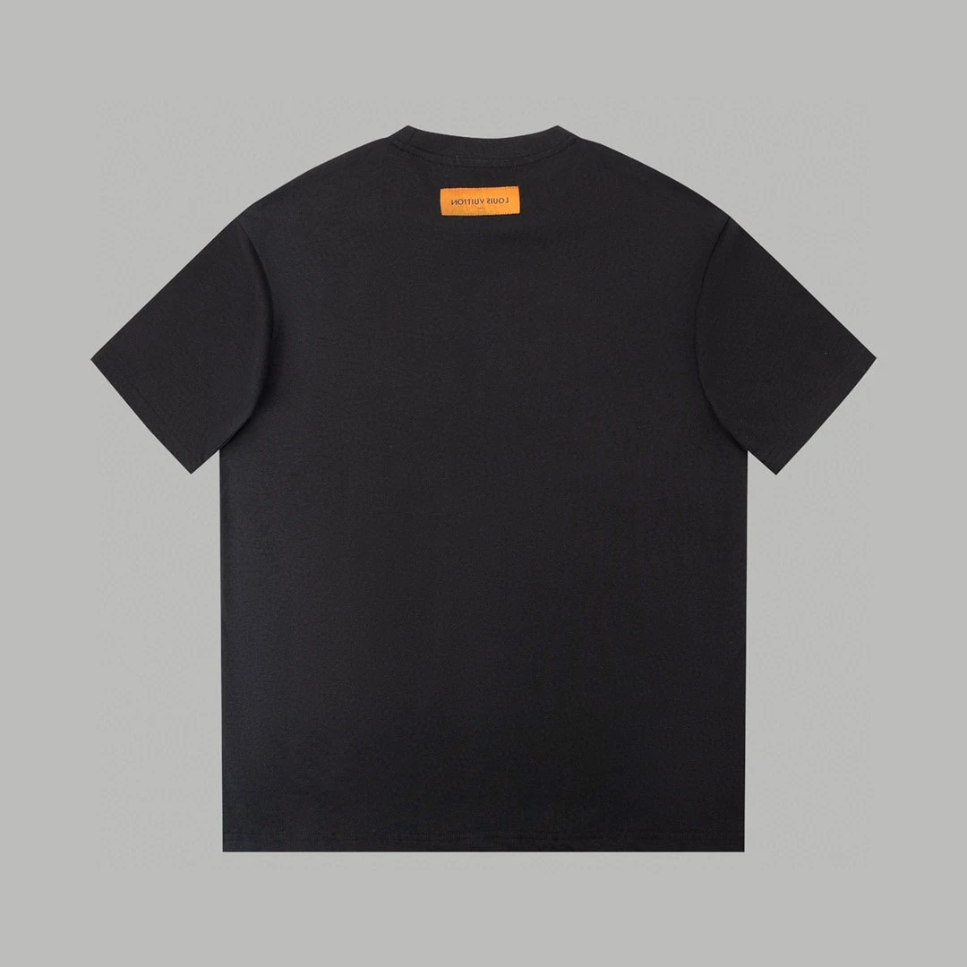 Louis Vuitton early spring new pumpkin letter logo T-shirt Black 1.22