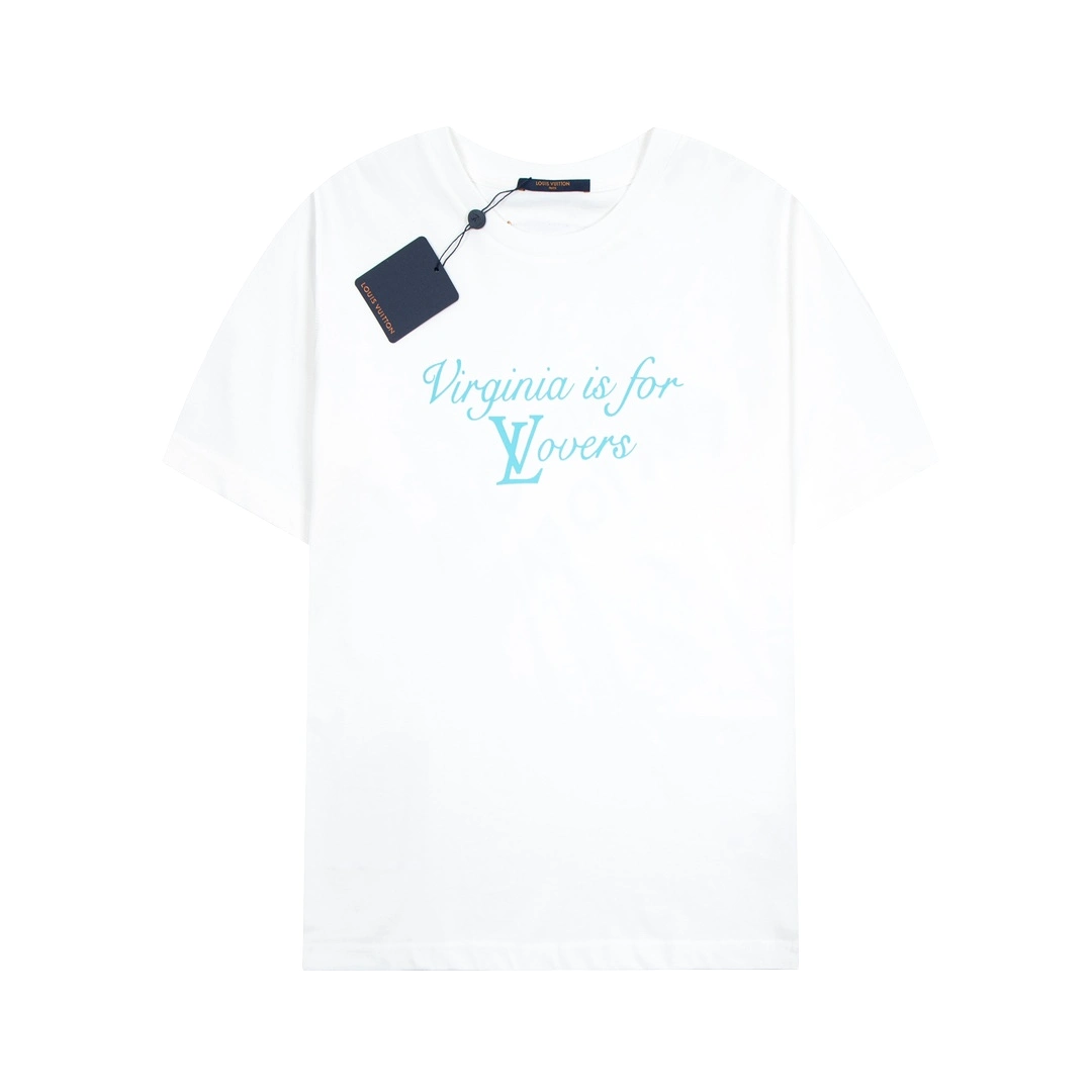 Louis Vuitton European Music Festival Series logo short-sleeved T-shirt Blue 1.3