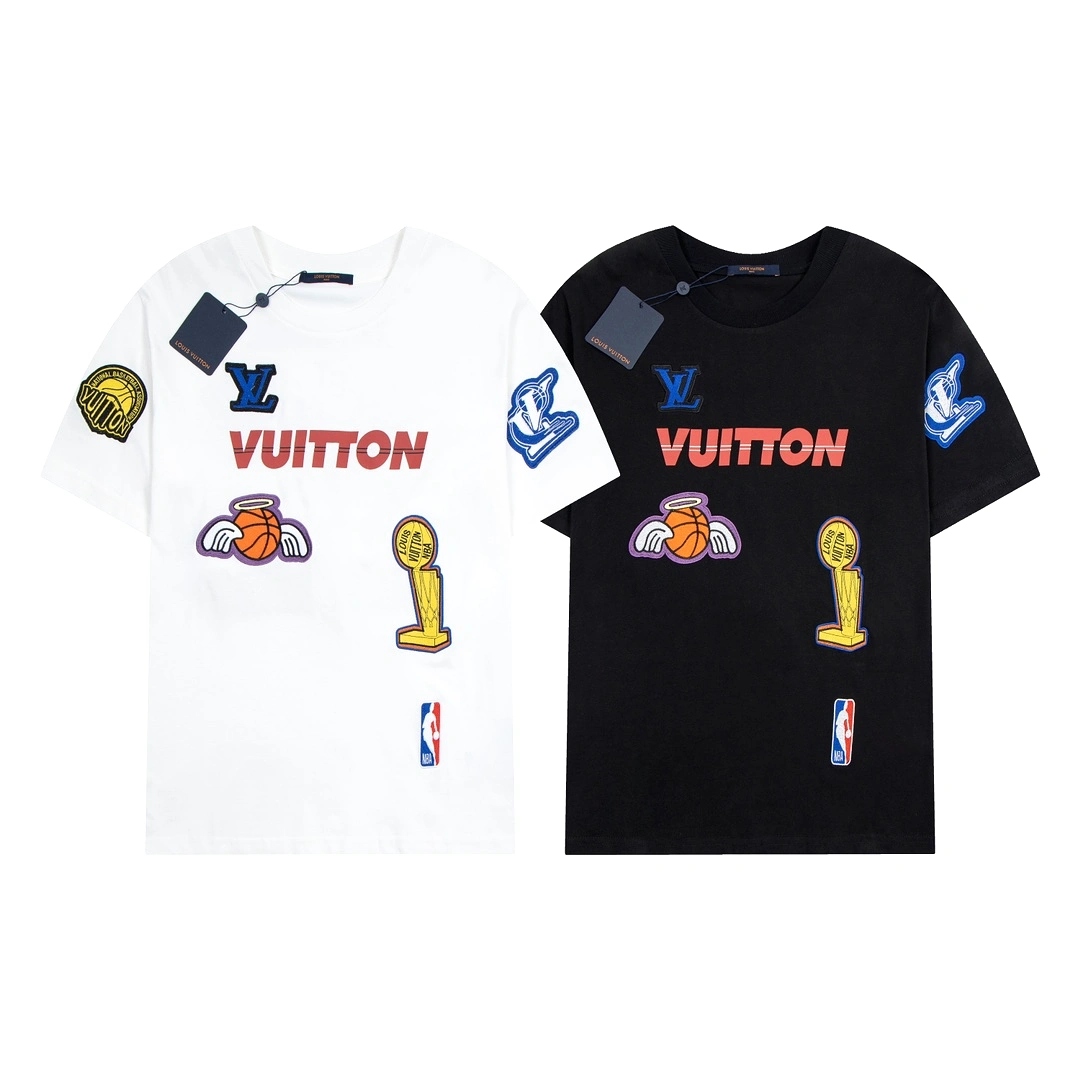 Louis Vuitton X NBA collection logo short-sleeved T-shirt Black 1.3