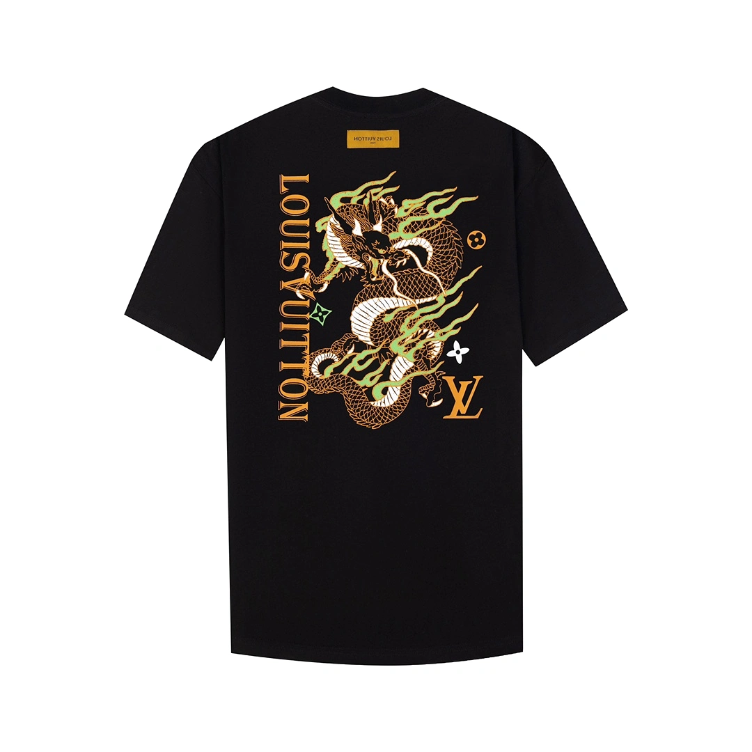 Louis Vuitton Year of the Dragon limited-edition short-sleeved T-shirt Black 1.22