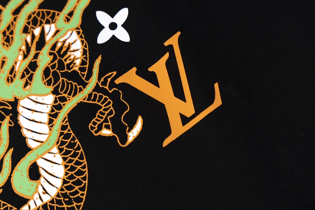 Louis Vuitton Year of the Dragon limited-edition short-sleeved T-shirt Black 1.22