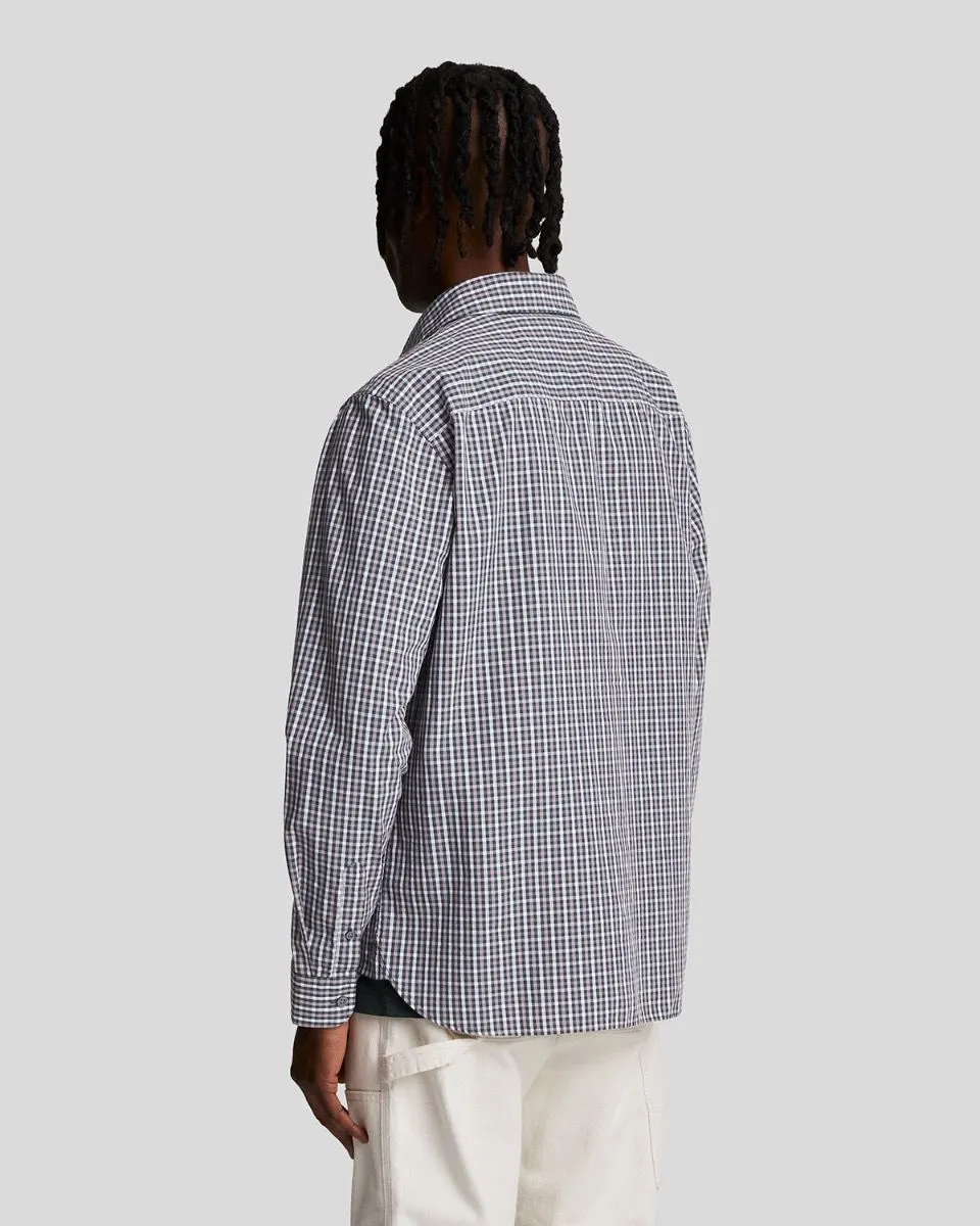 Lyle & Scott Gingham Check Long Sleeve Shirt Argyle Teal/Mount