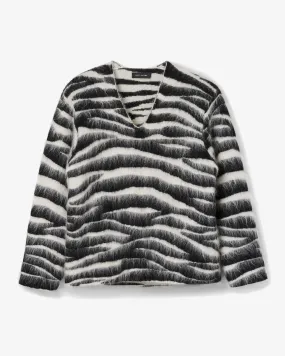 Marc Jacobs - Women's Brushed Zebra Sweater - (Black/White)