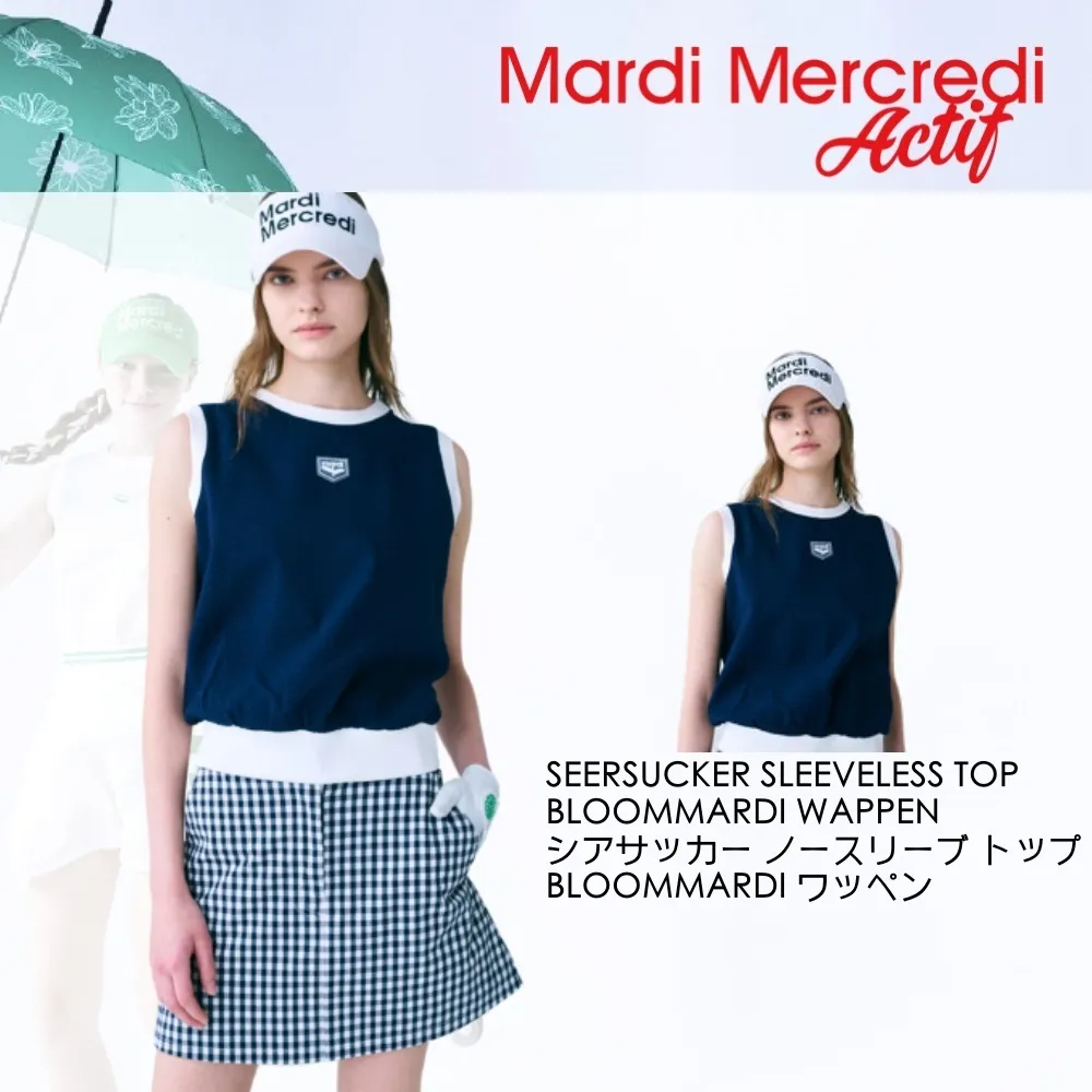 Mardi Mercredi  |Nylon Linen U-Neck Plain Cotton Medium Logo