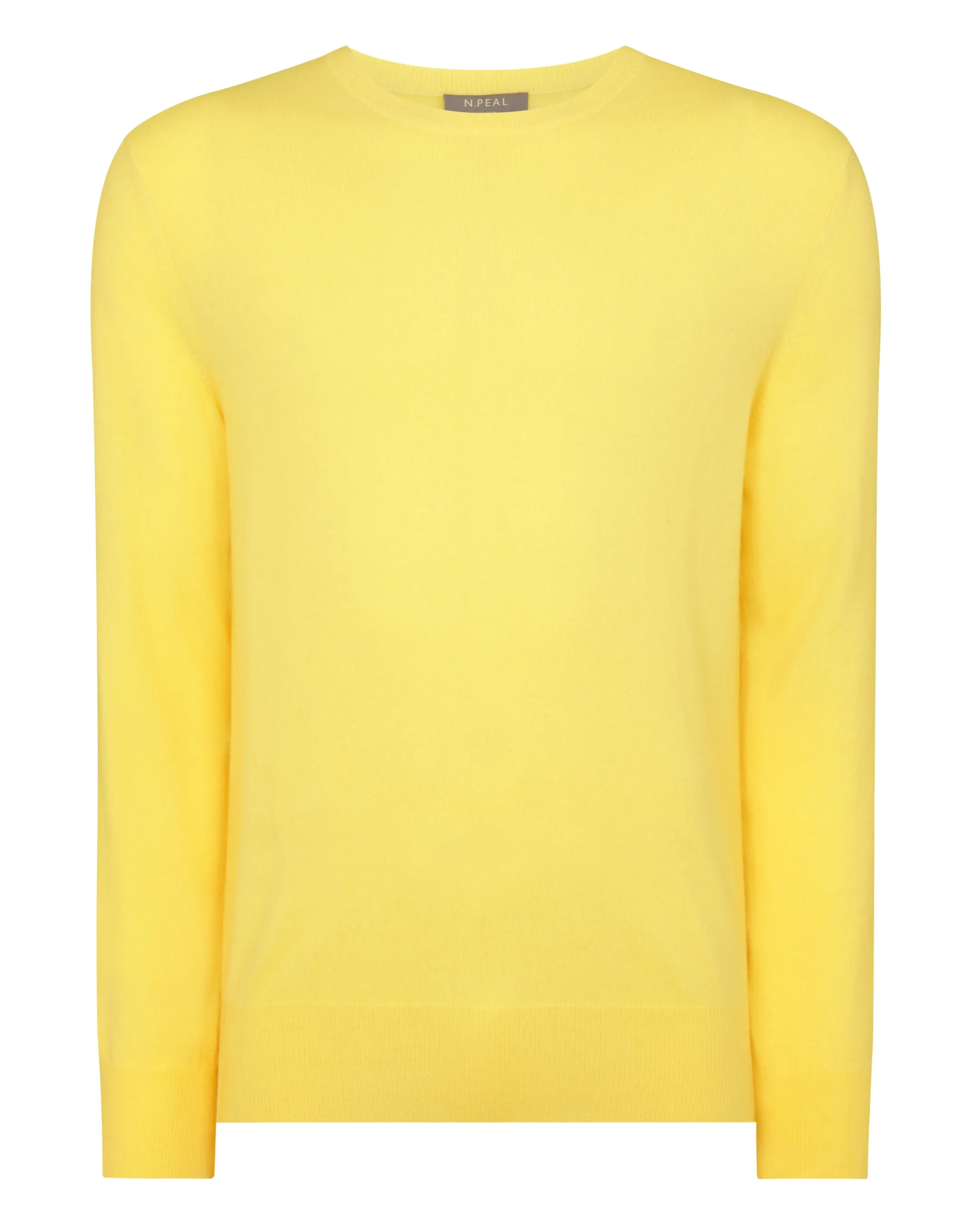 Men's The Oxford Round Neck Cashmere Jumper Sunshine Yellow