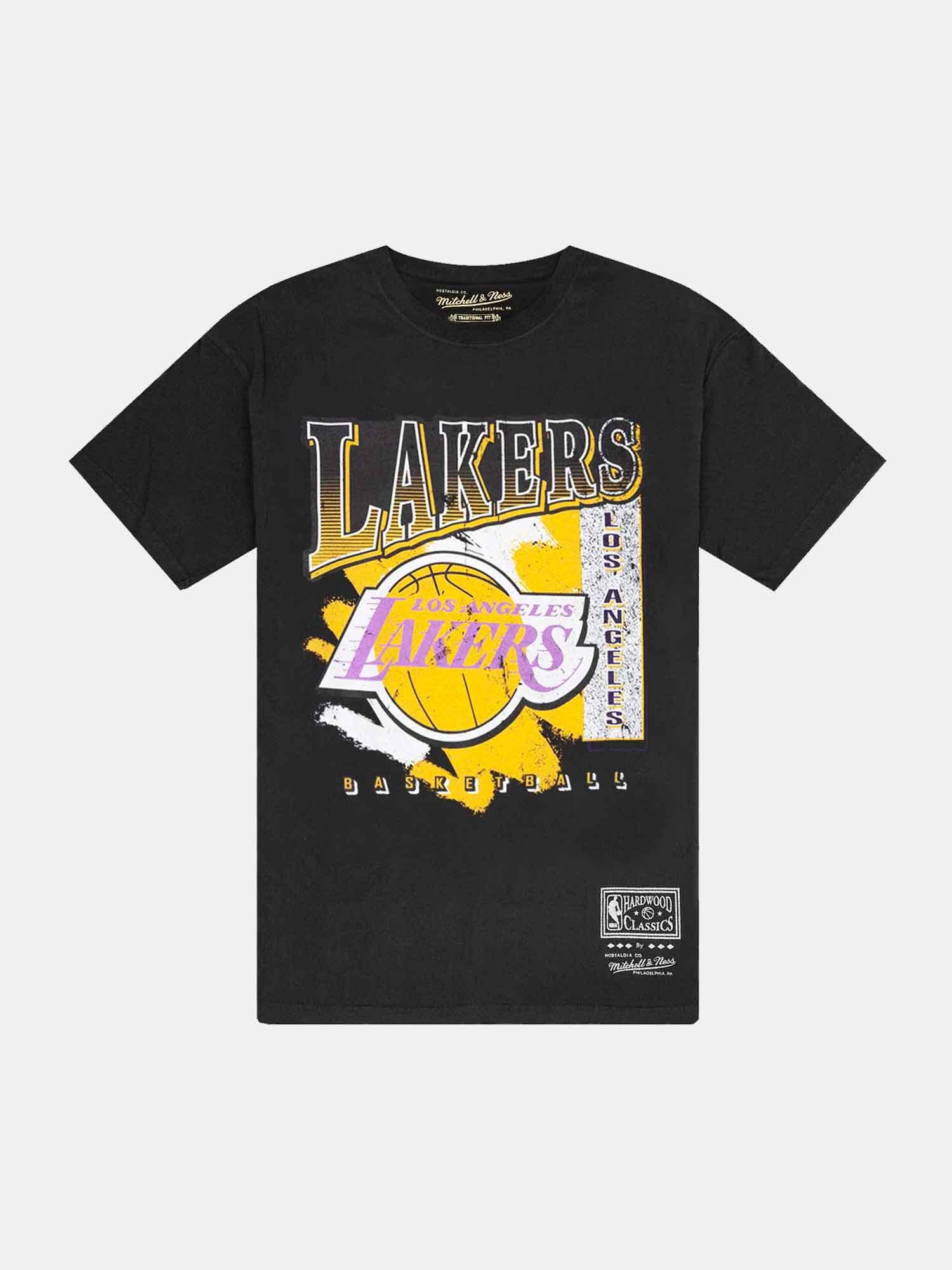 Mitchell & Ness Los Angeles Lakers Brush Off 2.0 Tee - Black