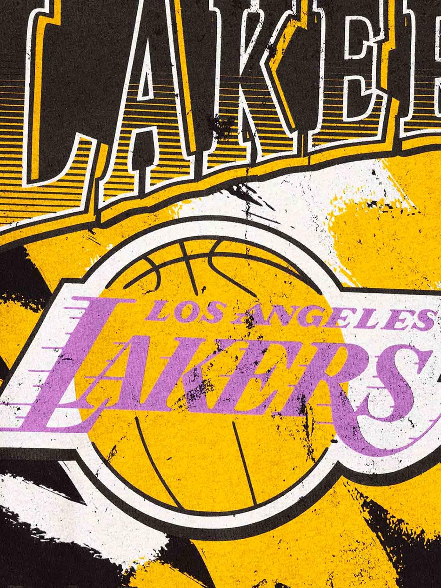 Mitchell & Ness Los Angeles Lakers Brush Off 2.0 Tee - Black