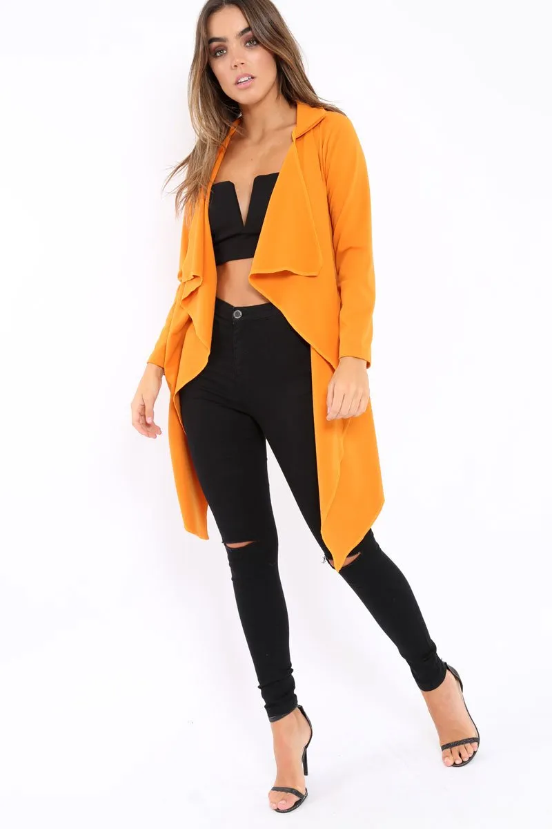 Mustard Waterfall Frill Jacket - Bexley