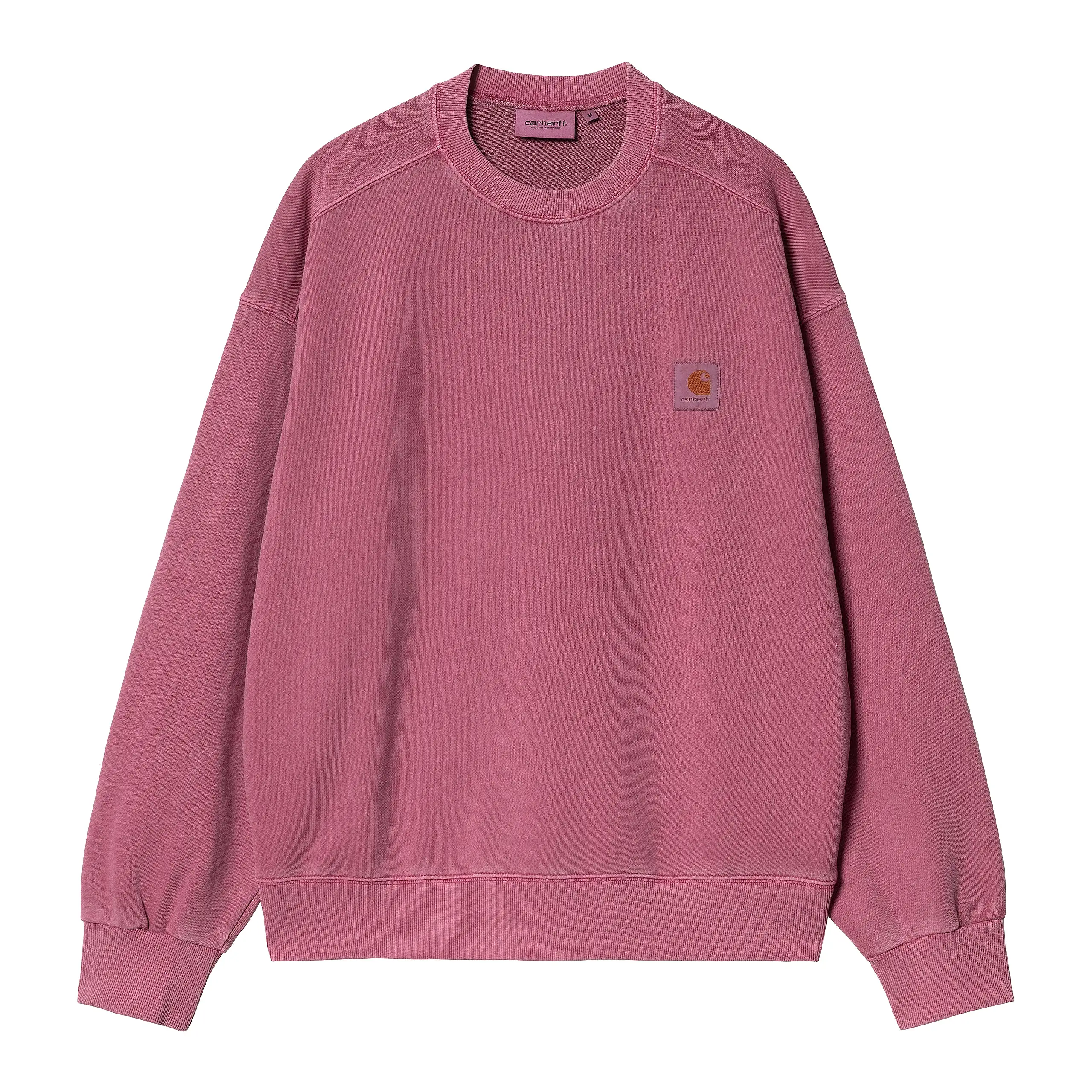 NELSON SWEAT MAGENTA GARMENT DYED