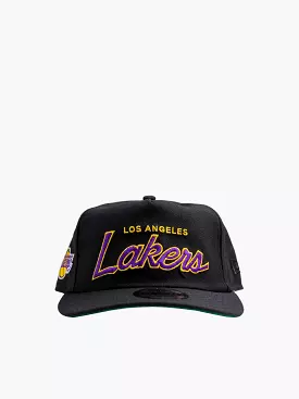 New Era The Golfer Los Angeles Lakers Script Snapback - Black