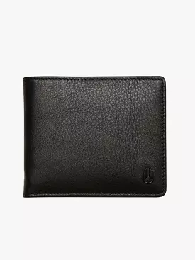 Nixon Pass Leather Coin Wallet - Black