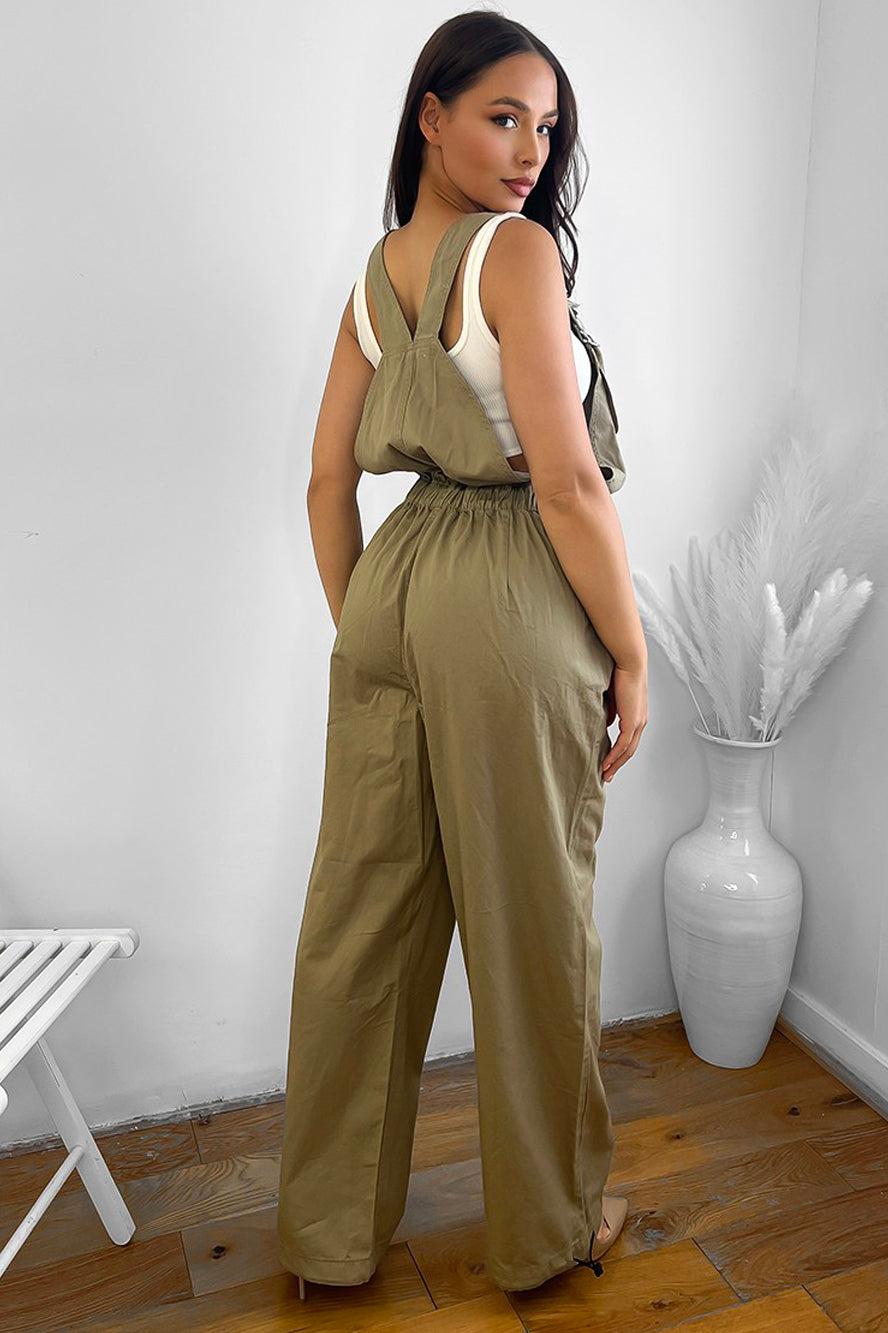 Olive Green 100% Cotton Dungarees