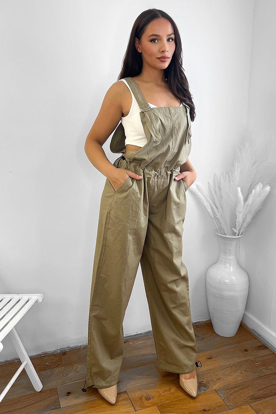 Olive Green 100% Cotton Dungarees