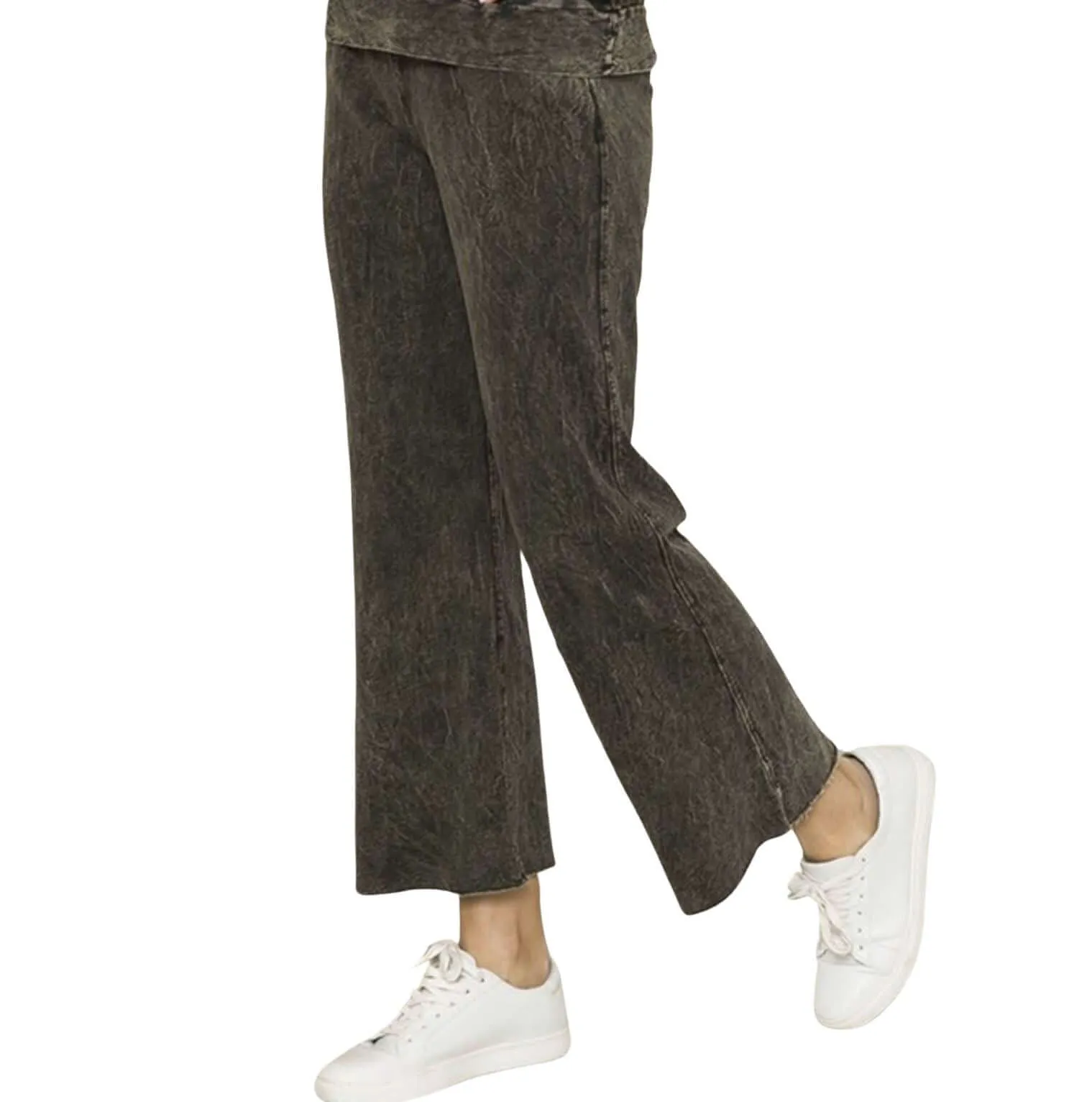 On The Go Cropped Sweat Pants Made in USA - Clearance Final Sale