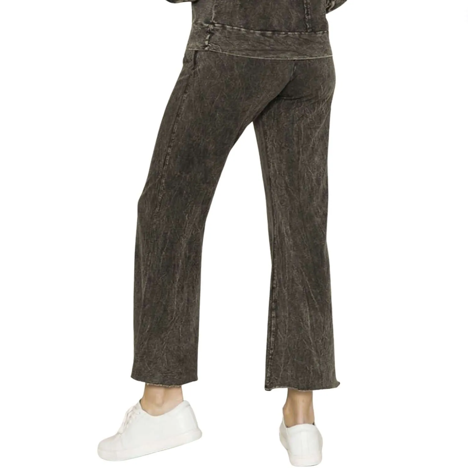 On The Go Cropped Sweat Pants Made in USA - Clearance Final Sale