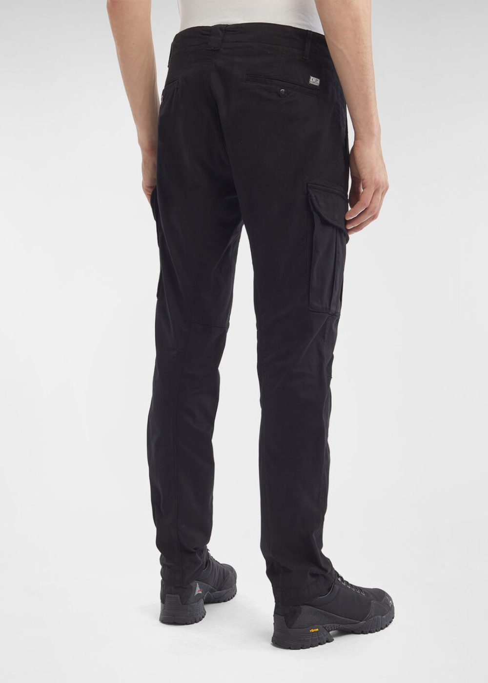 Pantalon C.P. Company cargo satin stretch Ergonomic Fit noir