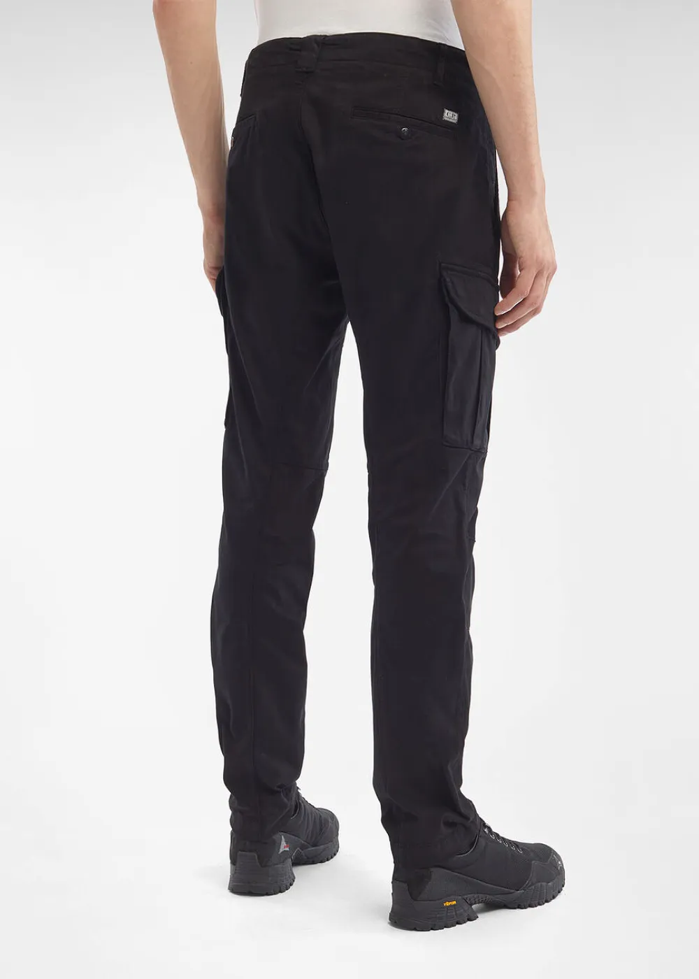 Pantalon C.P. Company cargo satin stretch Ergonomic Fit noir