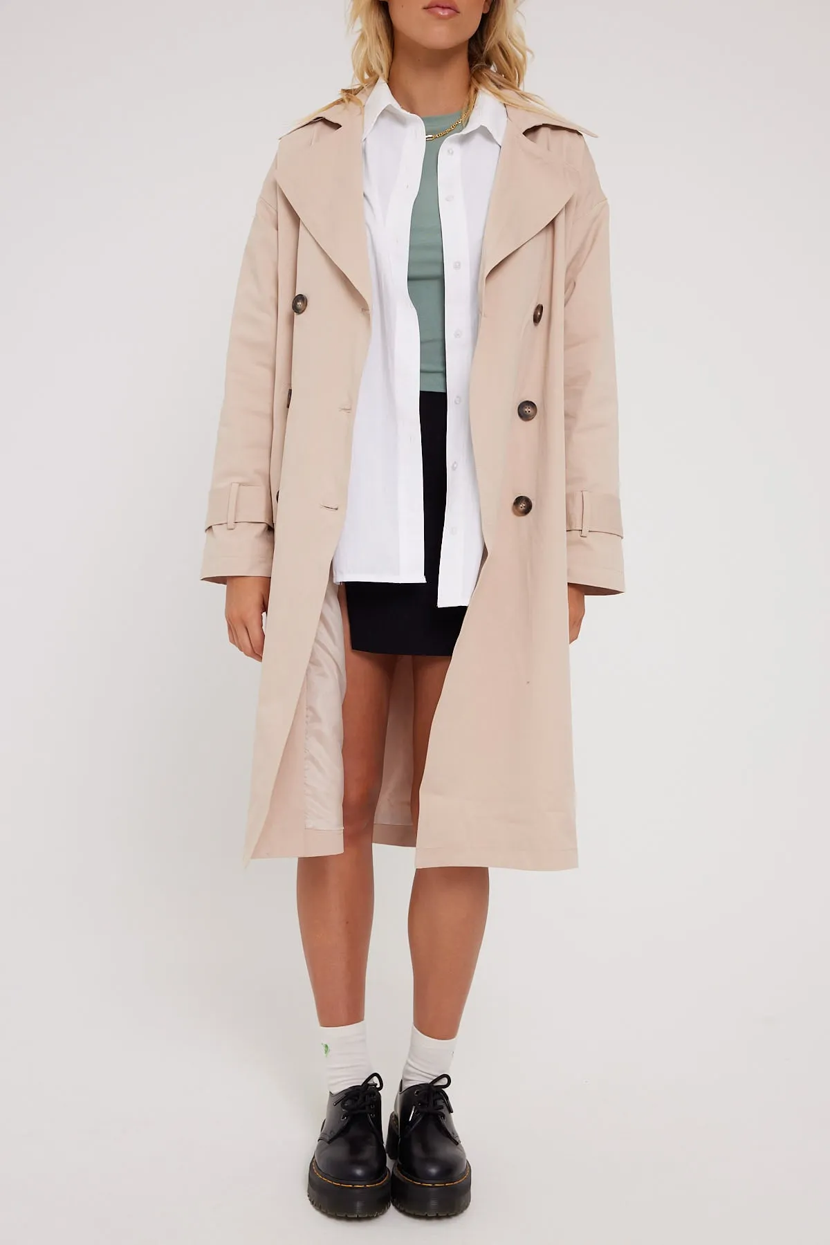 Perfect Stranger Tina Trench Coat Nude