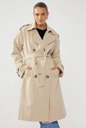 Perfect Stranger Tina Trench Coat Nude