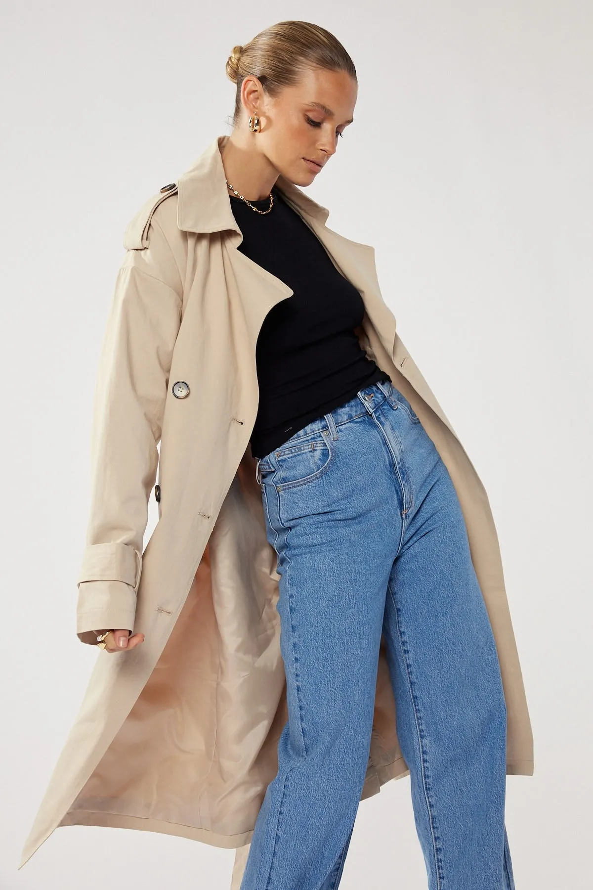 Perfect Stranger Tina Trench Coat Nude