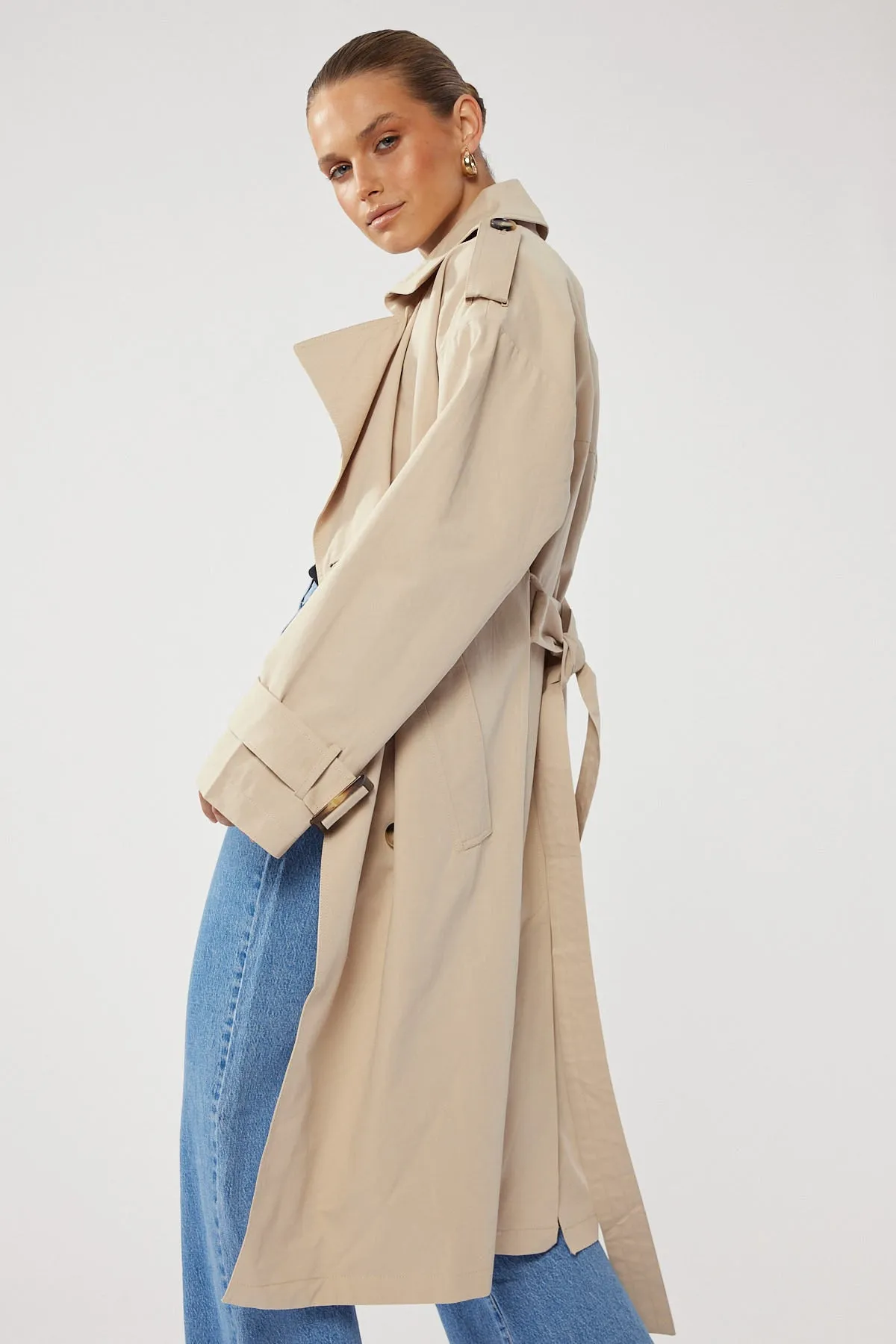 Perfect Stranger Tina Trench Coat Nude