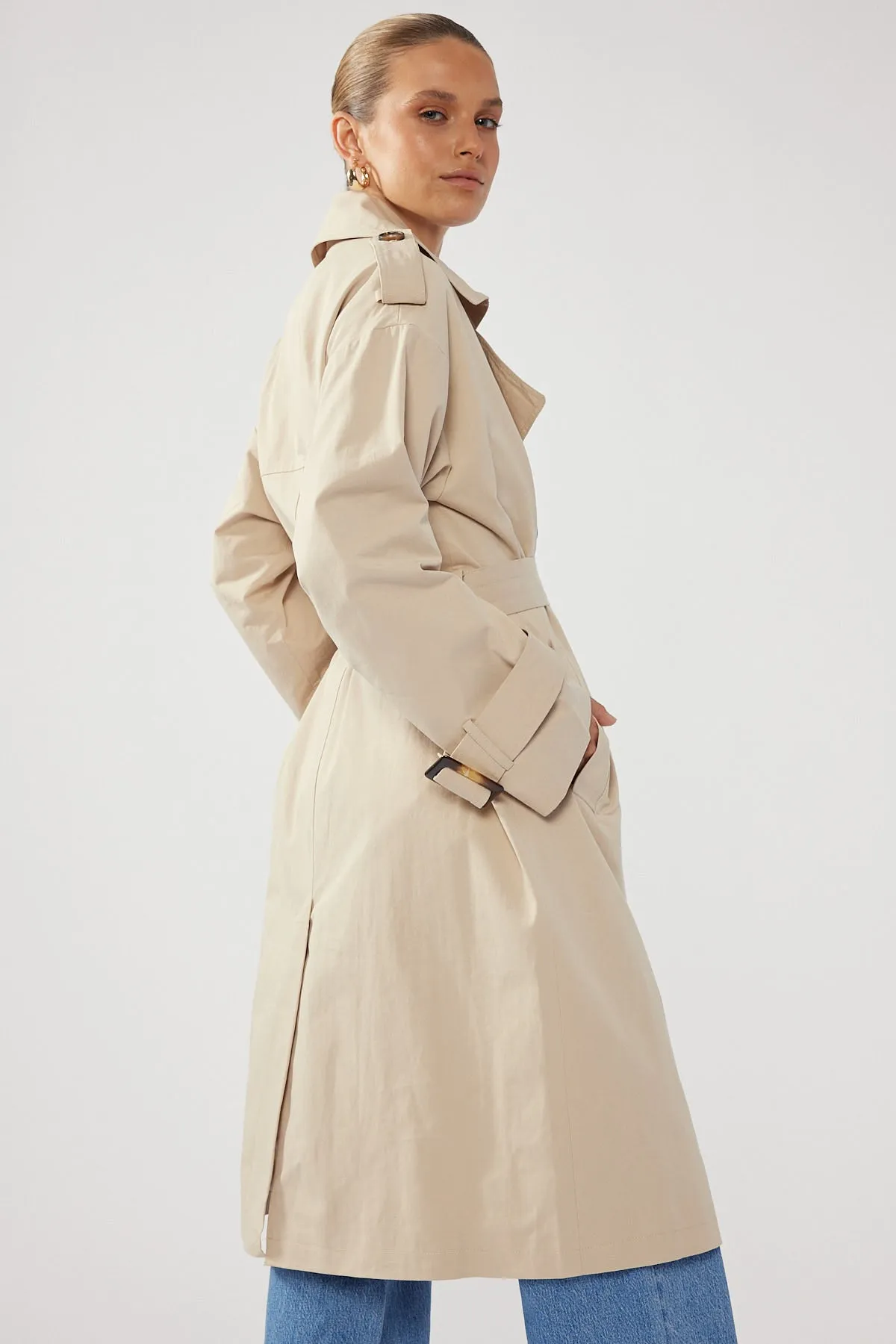 Perfect Stranger Tina Trench Coat Nude