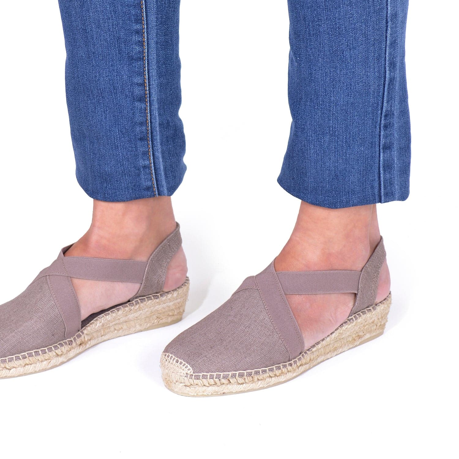 Plain Linen Wedge Espadrille for Women - Verona