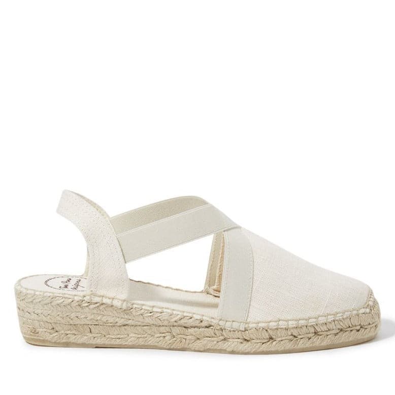 Plain Linen Wedge Espadrille for Women - Verona