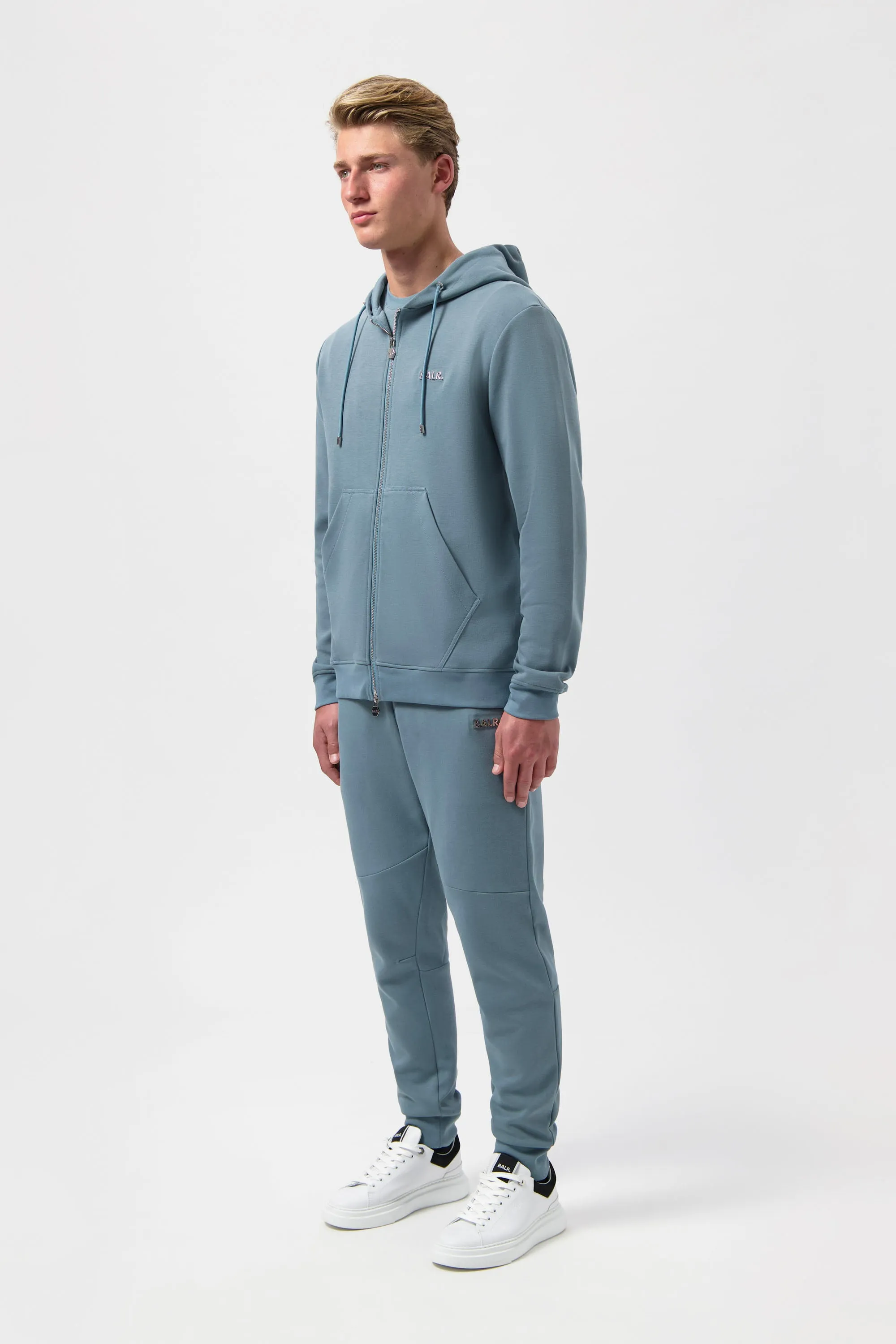 Q-Series Regular Fit Zip Through Hoodie Goblin Blue