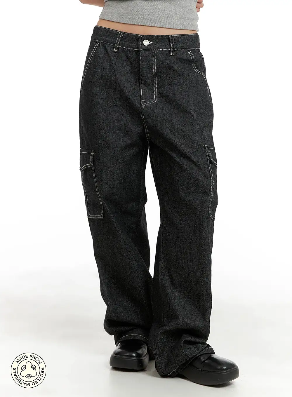 Recycled Cargo Baggy Jeans (Unisex) CM425