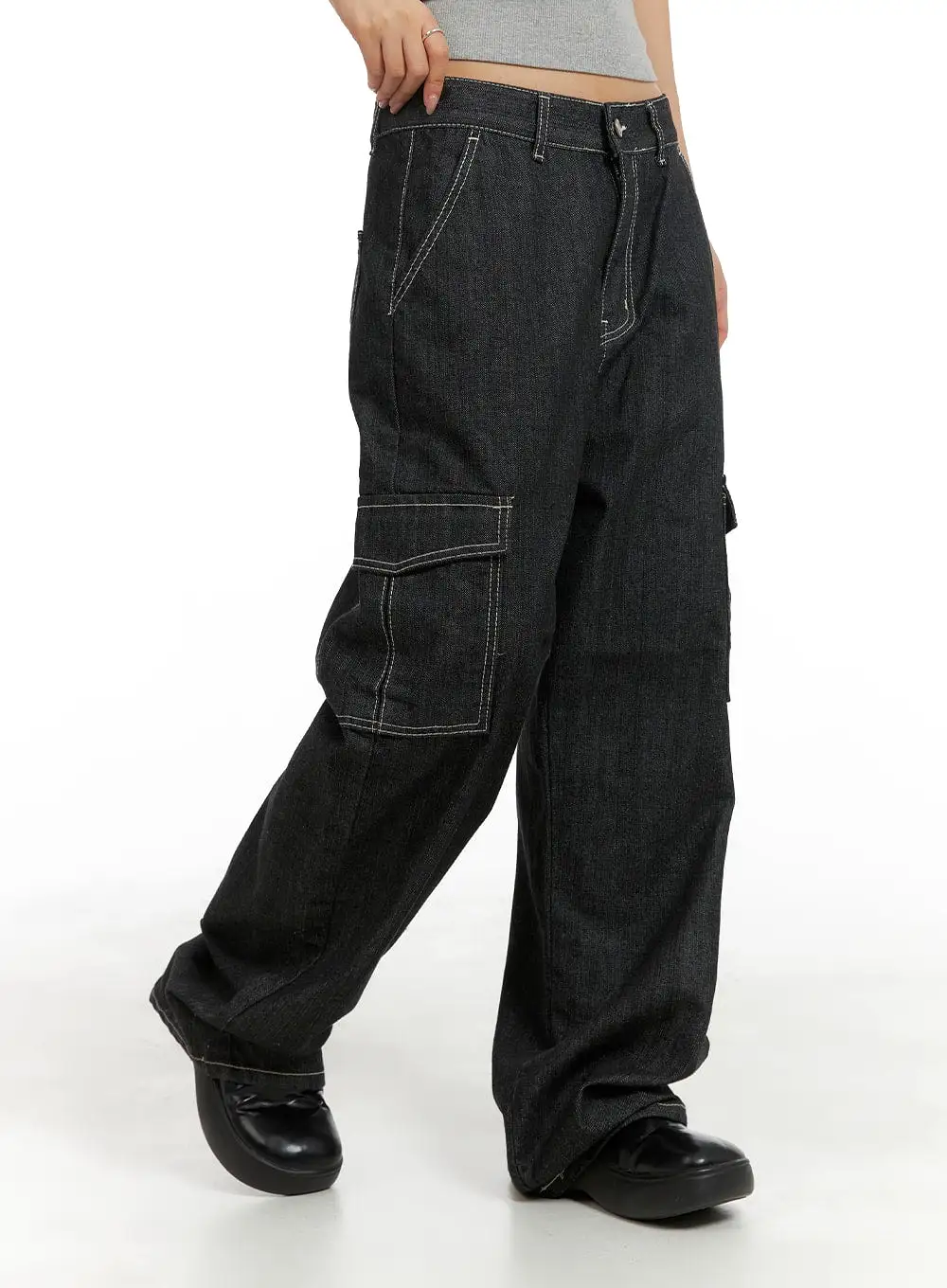 Recycled Cargo Baggy Jeans (Unisex) CM425