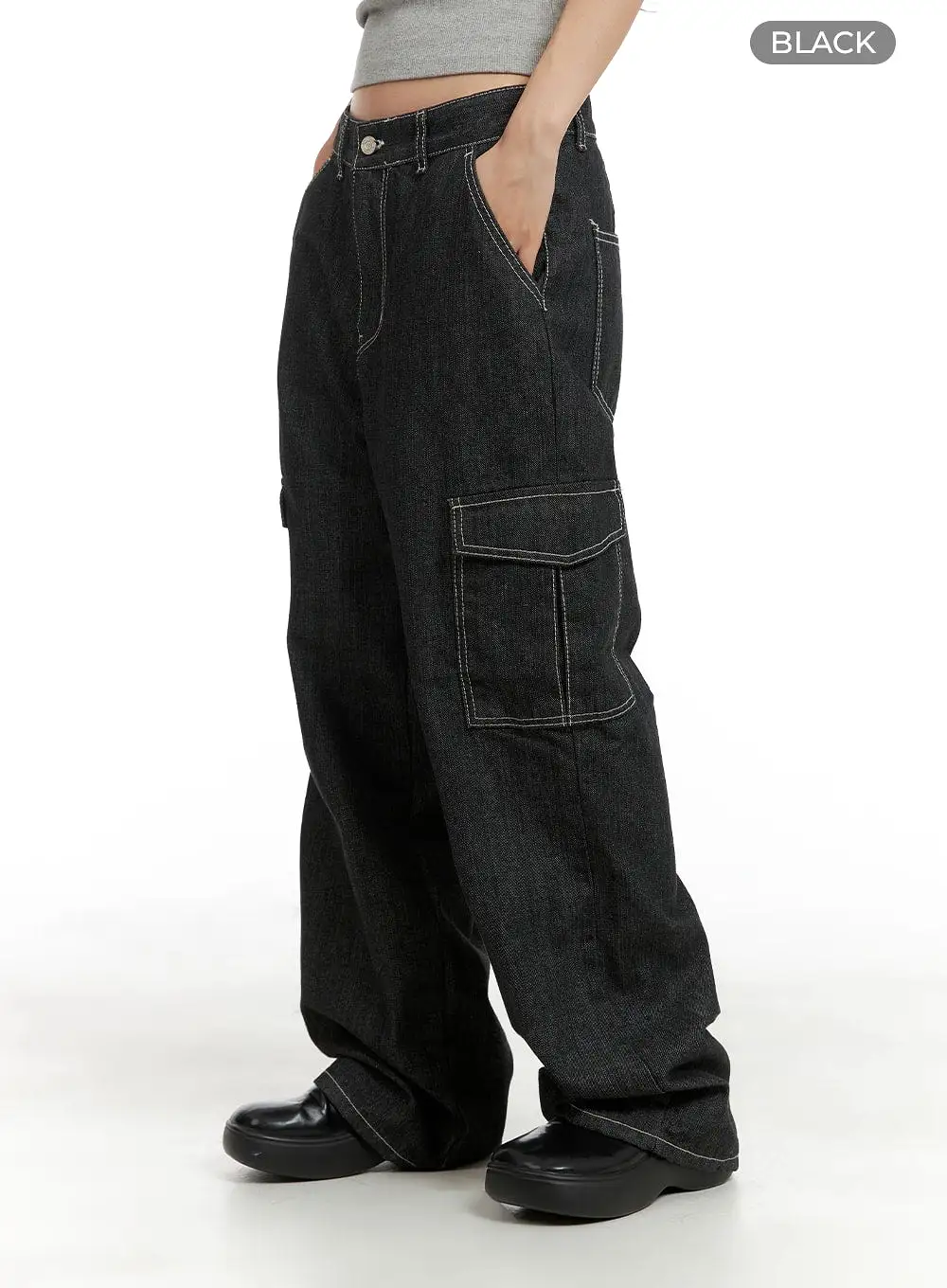 Recycled Cargo Baggy Jeans (Unisex) CM425