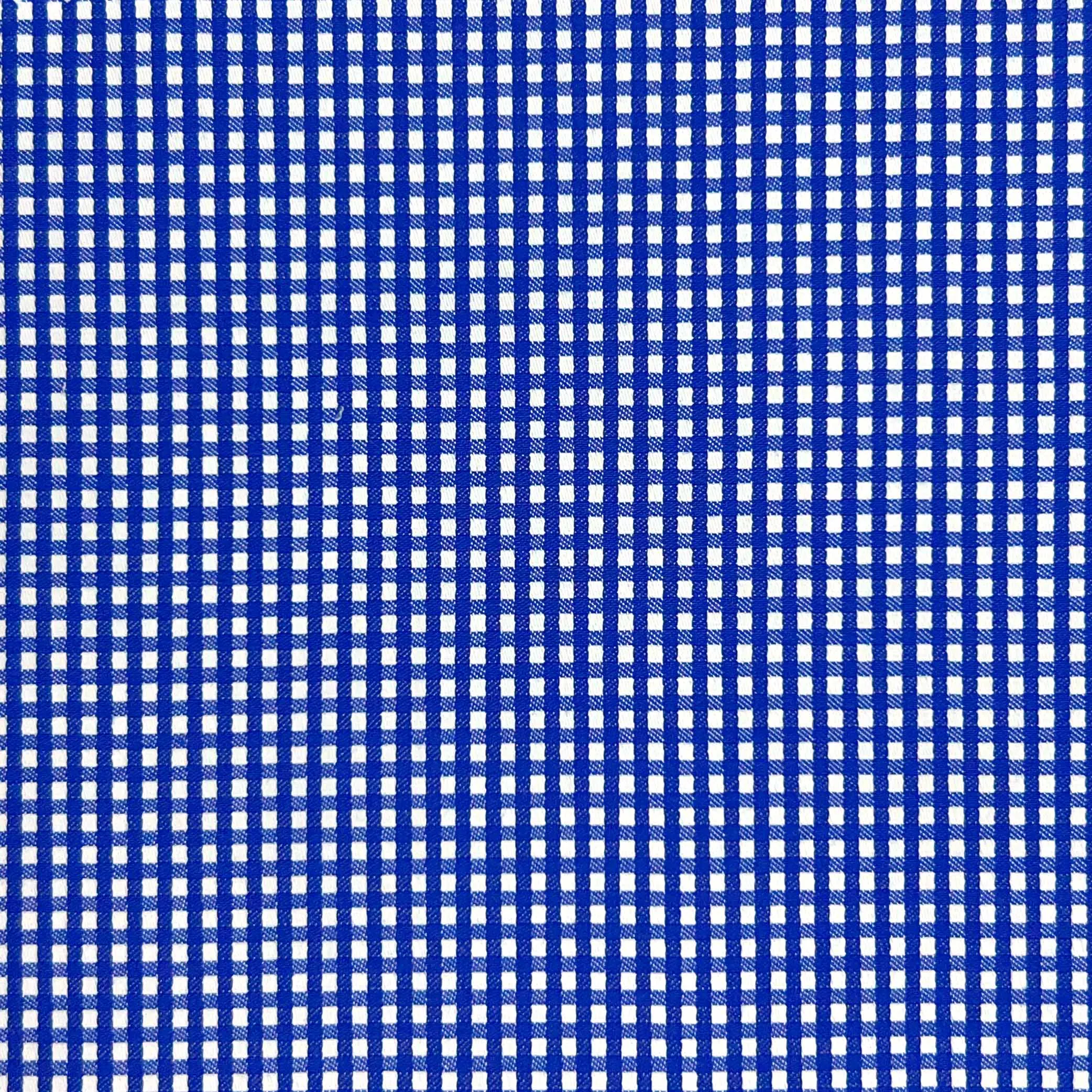 Royal Blue Mini Gingham Check