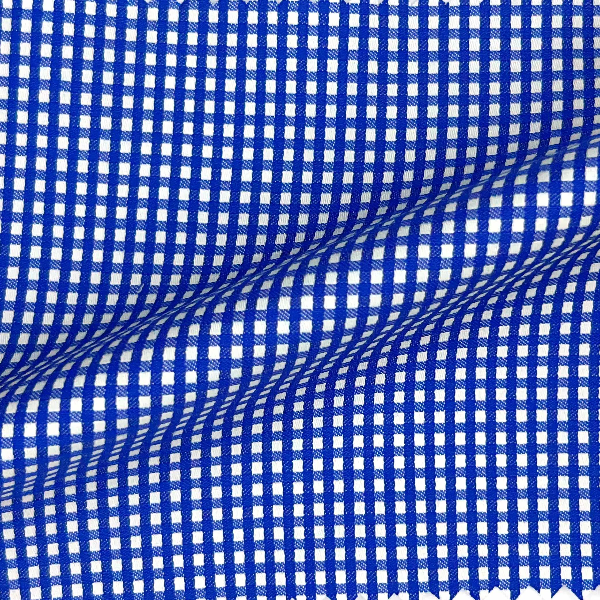 Royal Blue Mini Gingham Check