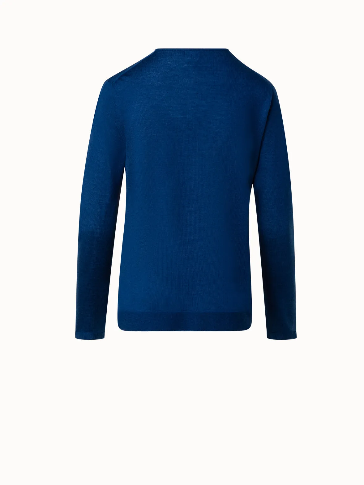 Seamless Cashmere Silk Knit Sweater