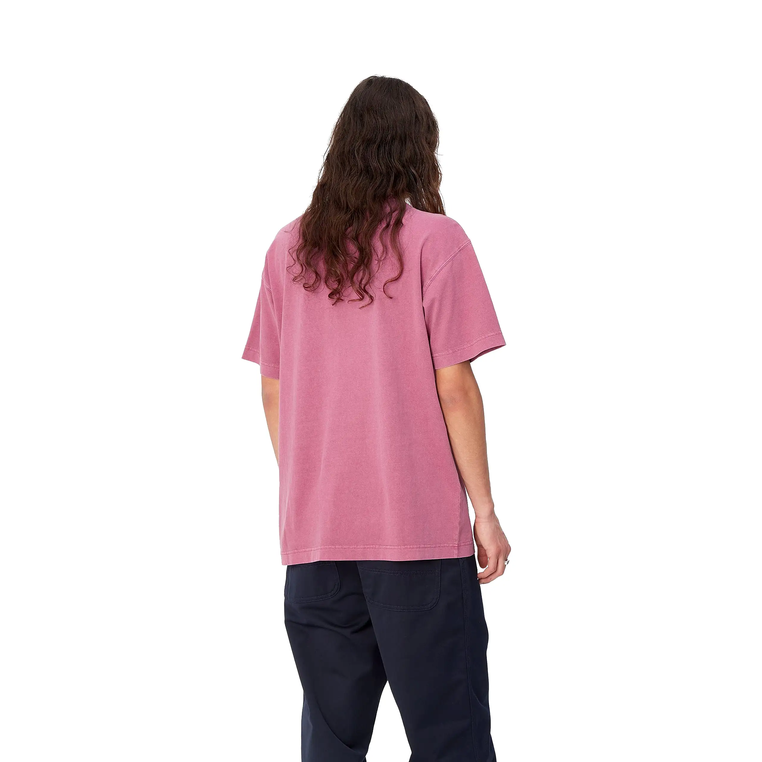 S/S NELSON T-SHIRT MAGENTA GARMENT DYED