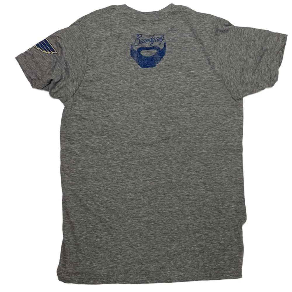 St. Louis Blues Retro Brand Gray Loser Shaves Beard T-Shirt