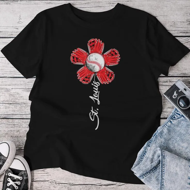 St Louis Flower Souvenir I Love St Louis Women T-shirt