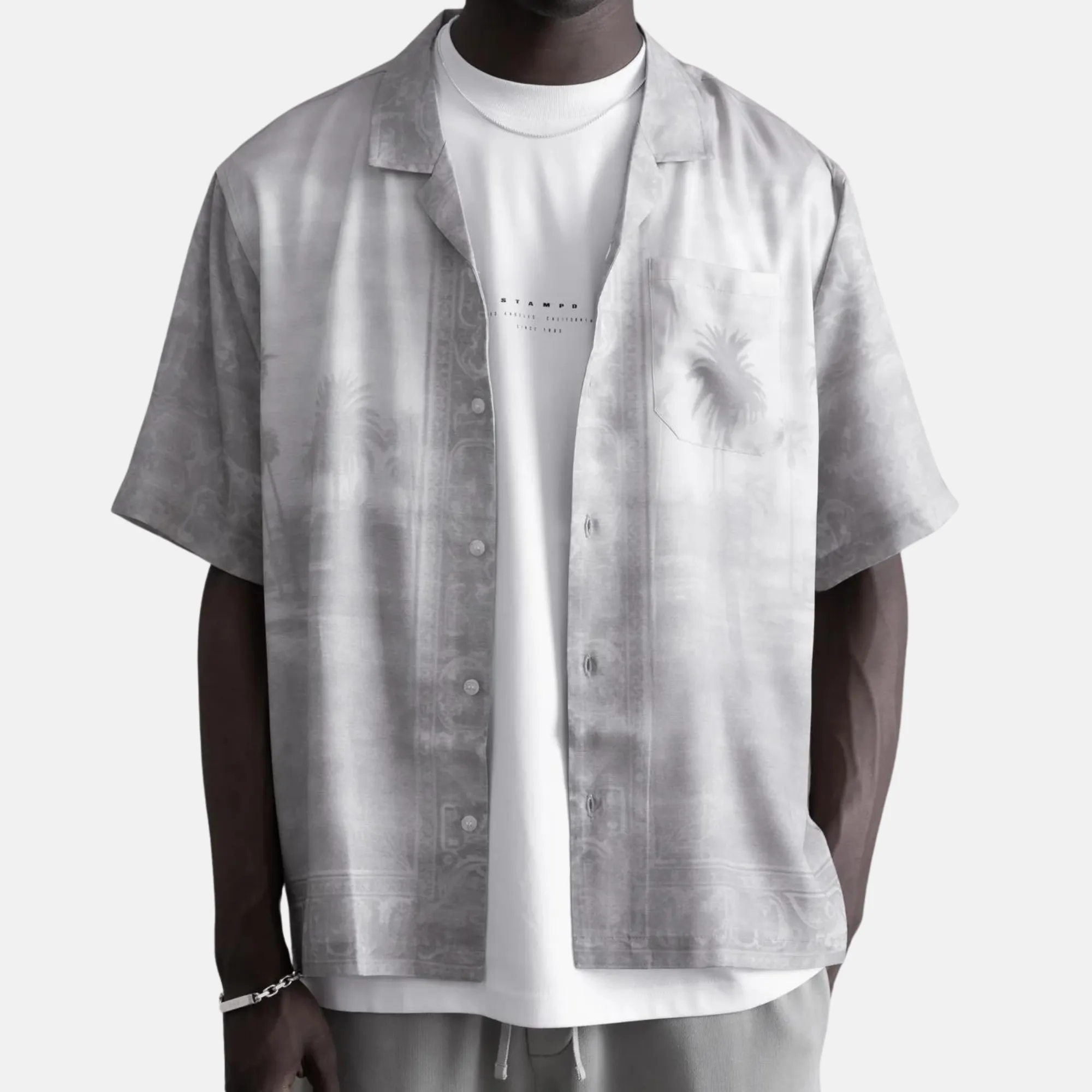 Stampd Palm Rug Camp Collar Button Down Shirt