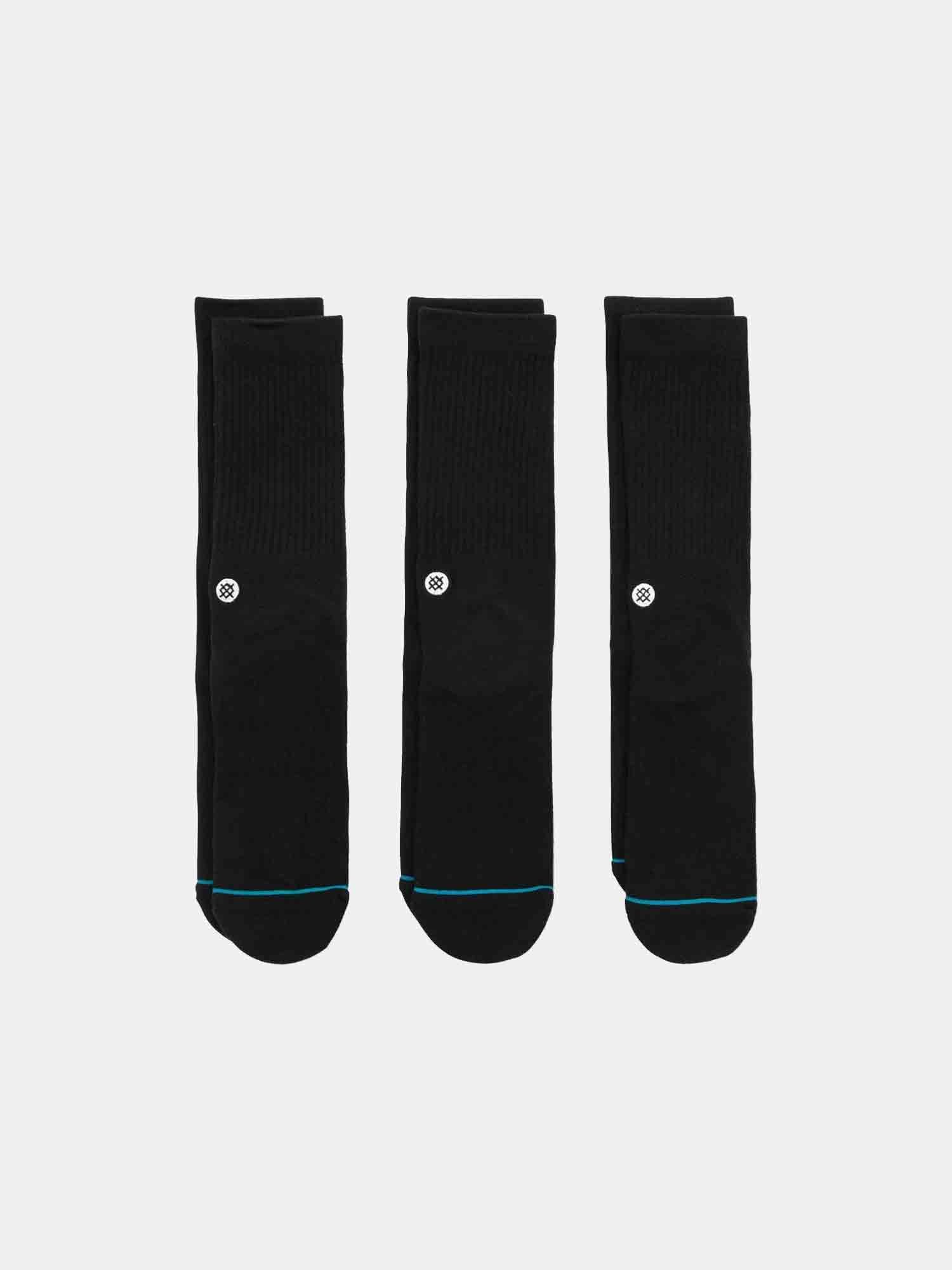 Stance Socks Icon 3 Pack Socks - Black