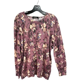 Sweater By Lauren By Ralph Lauren In Floral Print, Size: 1x