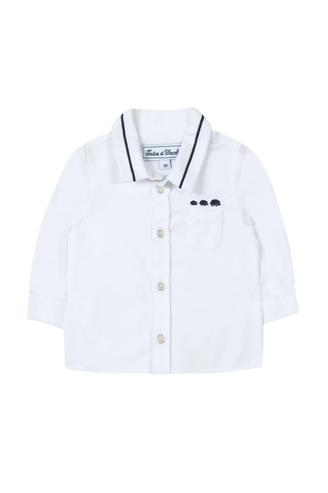 Tartine Boy's LS Button Up Shirt w/ Collar Piping