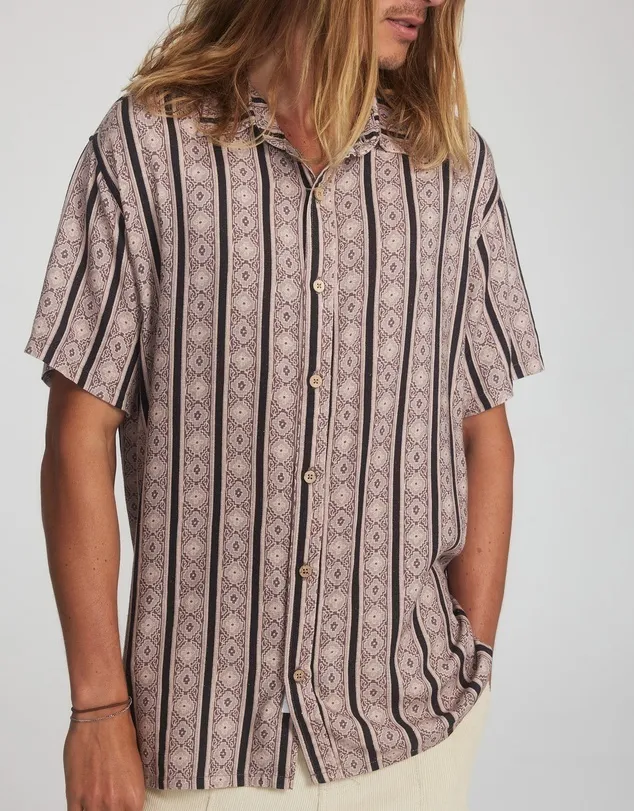 TCSS  |Stripes Linen Street Style Cotton Short Sleeves Logo