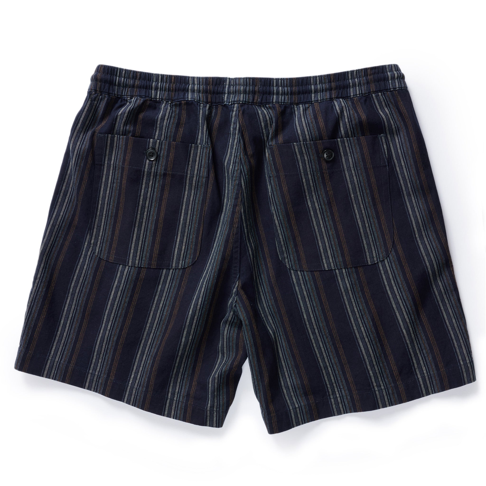 The Apres Short in Indigo Stripe