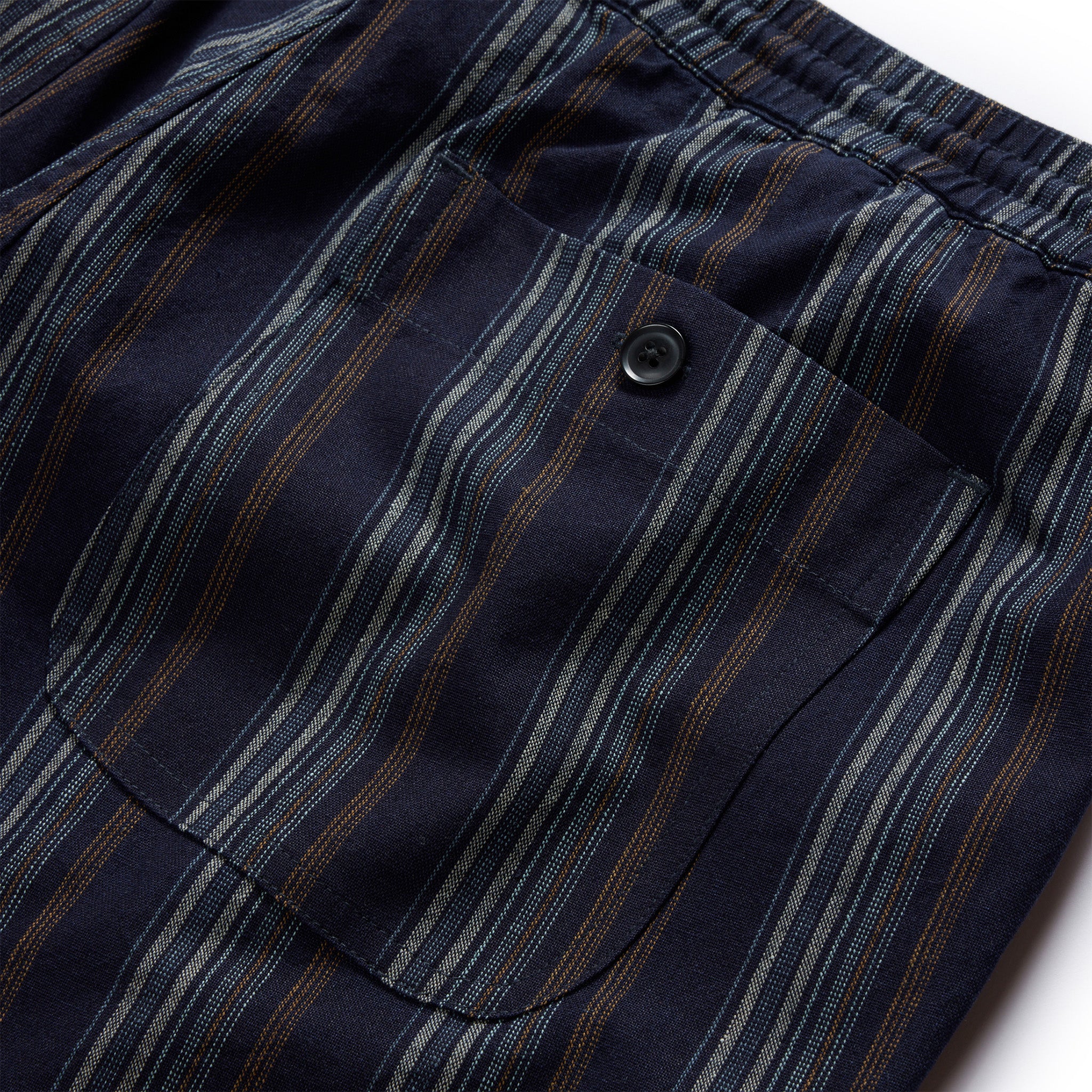 The Apres Short in Indigo Stripe