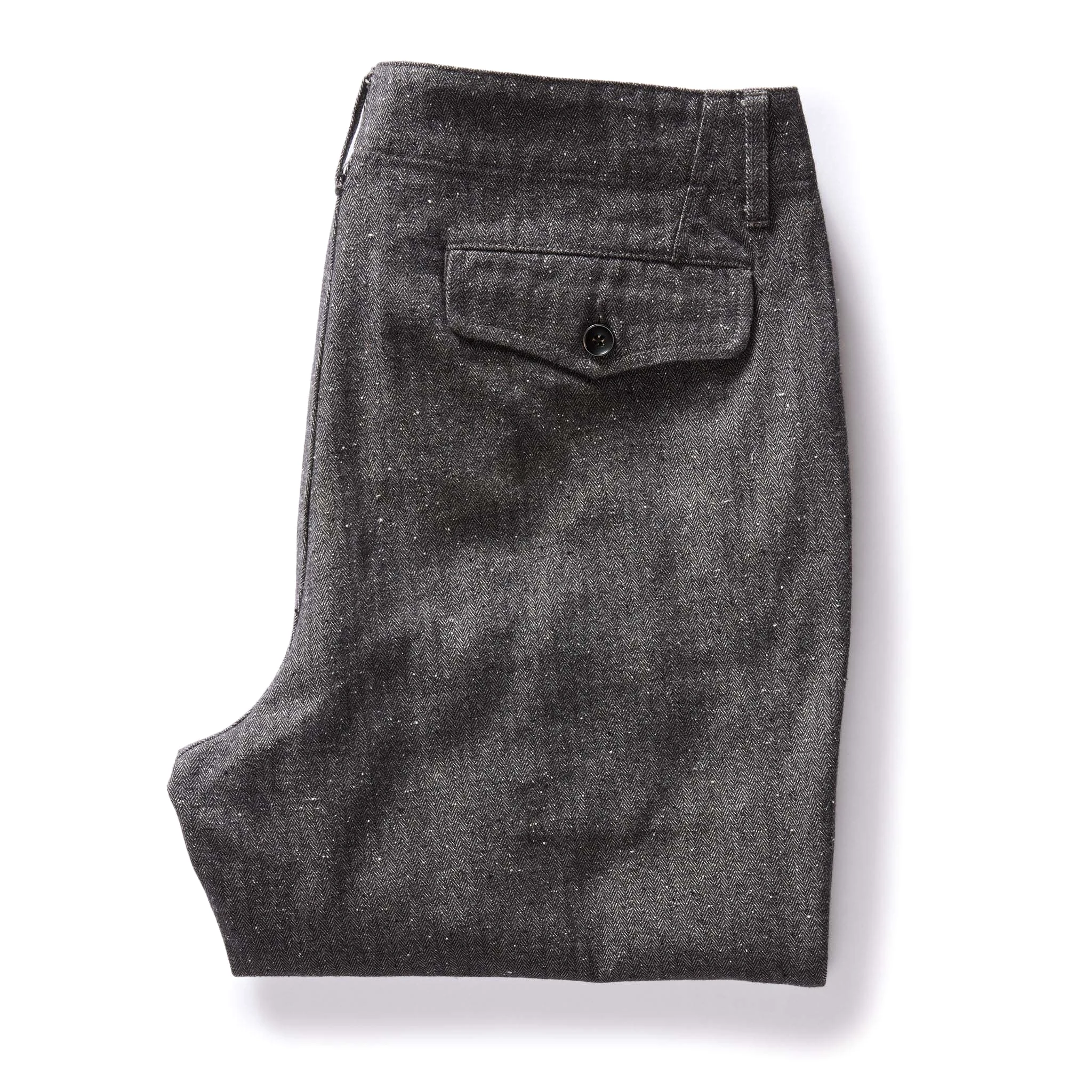 The Carnegie Pant in Granite Herringbone